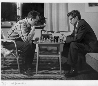 Pekka V. Virtanen ja Jorma Etto vuonna 1956 Foto Pekka V. Virtanen
